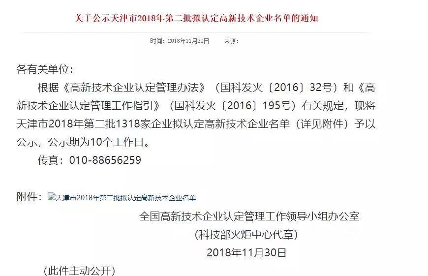 熱烈祝賀我公司被認定為“國家級高新技術企業(yè)”